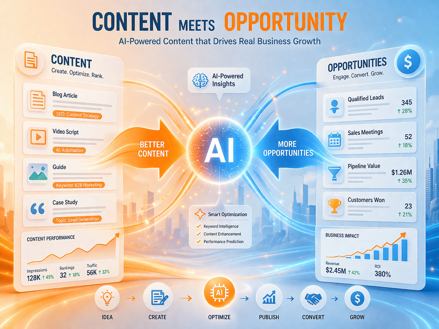 內容與商機連動